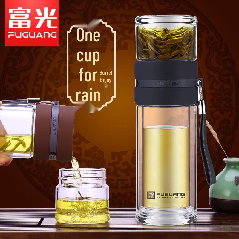 Fuguang Double-Layer Tea Infuser Glass Bottle
