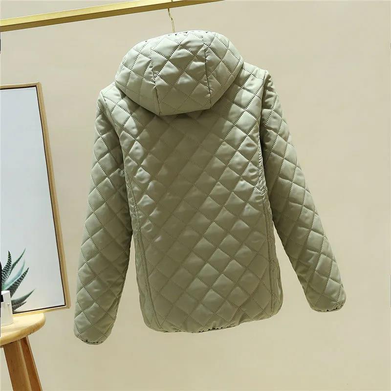 Pluszowa ocieplana kurtka z kapturem z bawełny Odzież zimowa dla kobiet Płaszcz z jagnięcego aksamitu Kurtka z bawełny z wypełnieniem