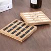 Ring Storage Holder Sturdy Construction Square Shape Smooth Edge Eco-Friendly Burr Free Decorative Wood 15 Slots Ring Display Showcase Organizer Tray
