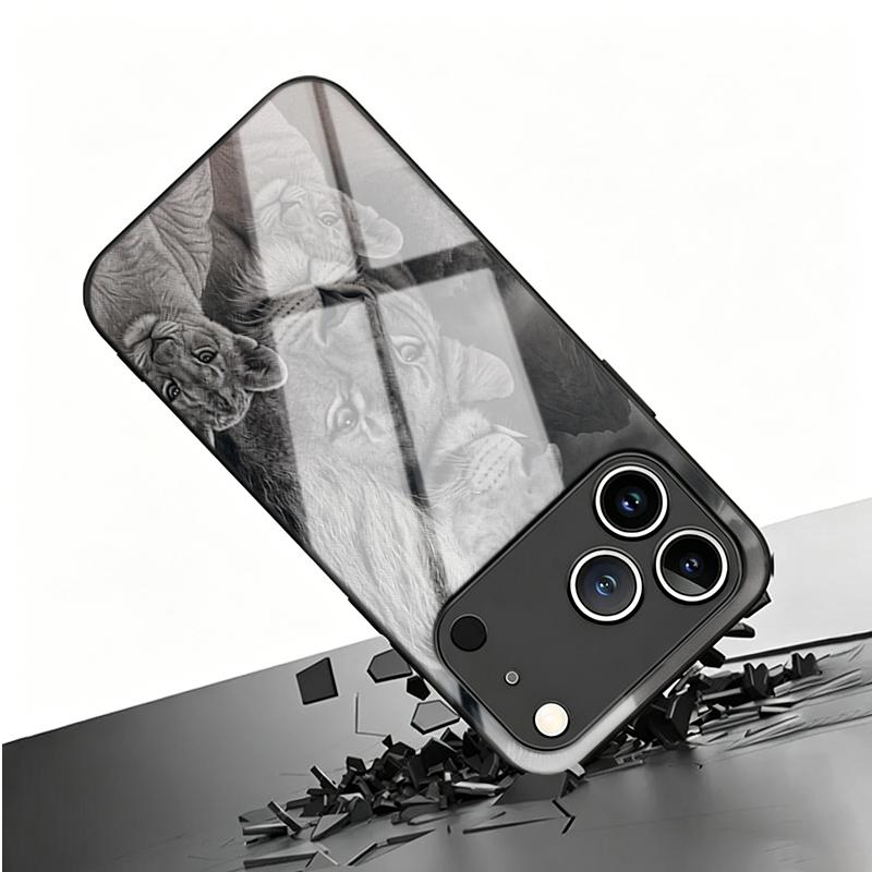 Moonlit Night Black Galloping Horse Tempered Glass Phone Case For Samsung Galaxy S26 Ultra S25 S24 S23 Plus FE Protection Cover