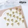 40pcs New 3D Silver/Gold/Grey Metal Lace Openwork Nail Bowtie Decoration DIY Bows Nail Art Charm Ribbon Nail Accessories Ins