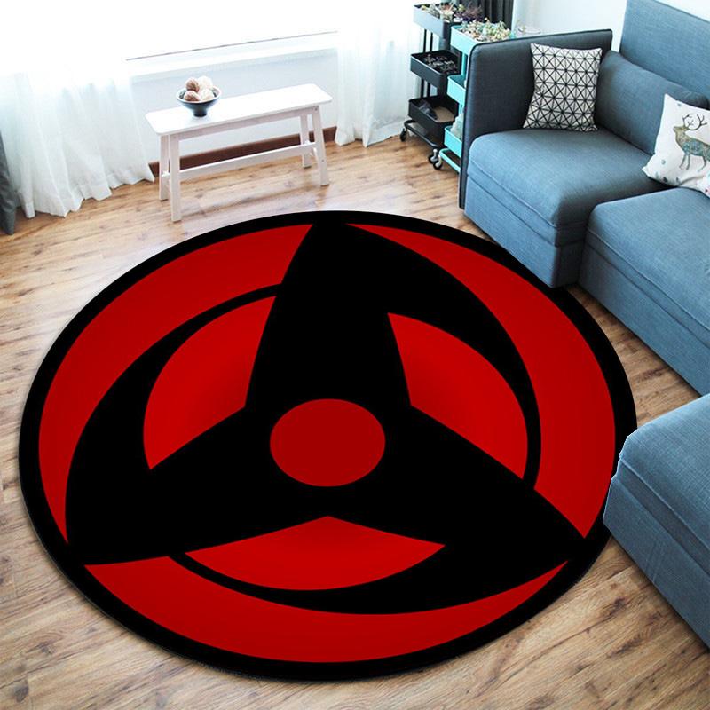 Famous cartoon NARUTO protagonist Uzumaki Naruto round carpet soft home decoration anti-slip door mat outdoor picnic mat carpet M2