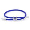 Bracciale in Acciaio a Forma di H: Acciaio Inossidabile Regolabile, Oro 3D, Impermeabile, Resistente al Sudore, Design a Corda