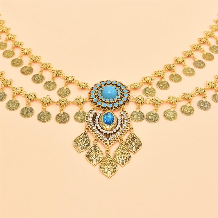 Stylish Metal Chain Belt Multi Layer Waist Chain Layered Belly Decor for Belly Dance Parties Theatrical Performances