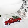Santa Claus Design Bathroom Mat Gingerbread Man Pattern Door Carpet Anti-slip Pad  Home Decor