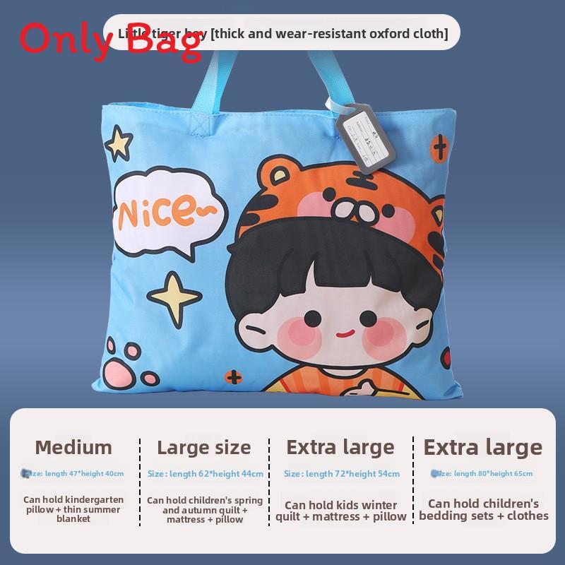 Toddler Cartoon Quilt Storage Bag With Waterproof Oxford Fabric For Bedroom And Travel Use