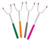 TELESCOPIC STICK FORK FOR CAMPFIRE ROASTING SAUSAGES 4 Pcs.