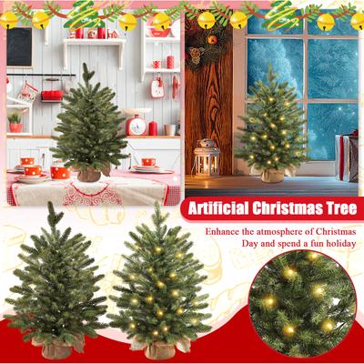 Sztuczna choinka biurkowa mała choinka PE dekoracja świąteczna ozdoby choinkowe mała choinka