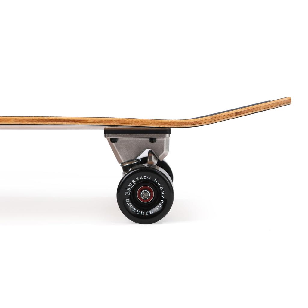 Nanazero Surf Skateboard Fish Bamboo Deck Black 31"