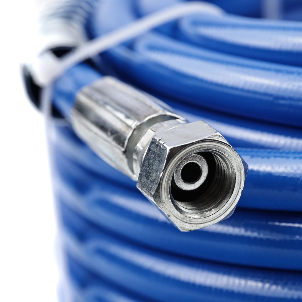 Set of hose for painting unit made of TPU fiber 15 m blue + hose connector GZ 1/4"" to GZ 1/4""