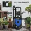 2200W High Pressure Washer, 170 Bar Pressure Washer with Adjustable Nozzle and 6M Hose, 32W X 32D X 80H Cm Blue