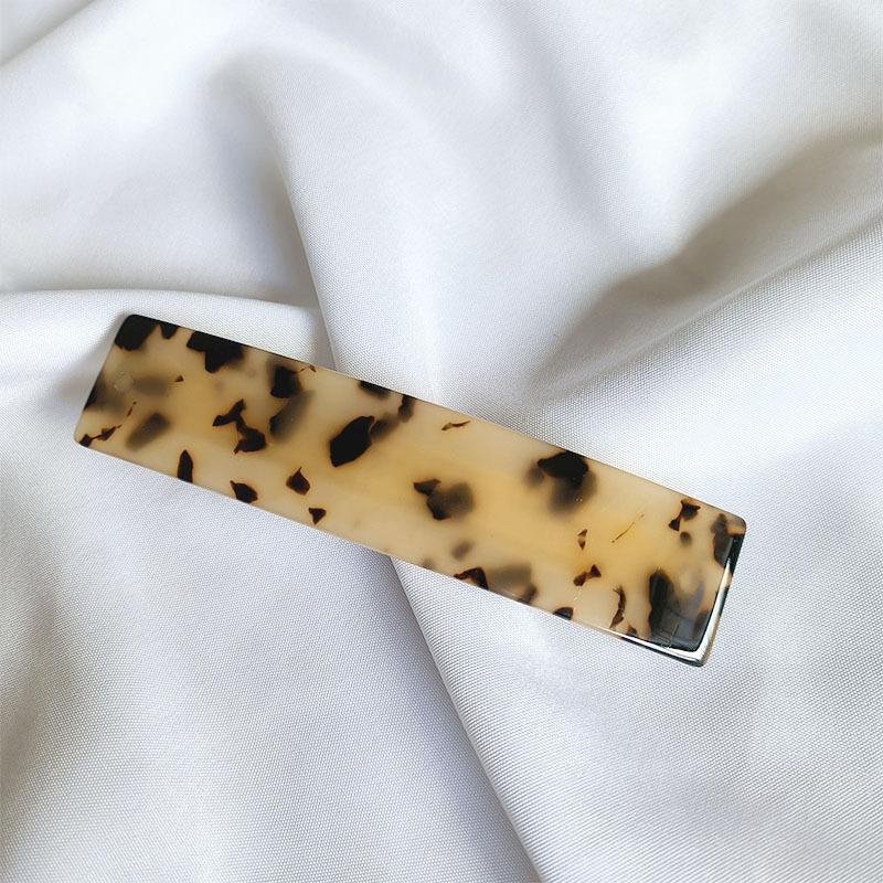 Koreanische Neue Florale Essigsäure Haarnadel Mode 10,5 cm Langer Streifen Federklemme Französische Pferdeschwanzklemme Haaraccessoires