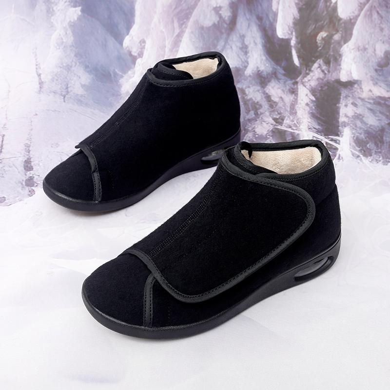 Women Eversion Adjusting Soft Comfortable Diabetic Shoes Women Warm Boots Winter Velvet Orthopedics Wide Feet Swollen Shoes