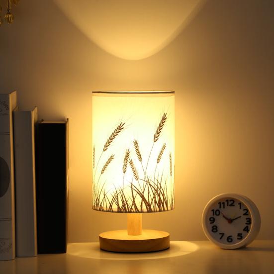 Small Table Lamp Bedside Light Flicker Free Soft Glow Eye Protection USB Warm LED Light Reading Lamp