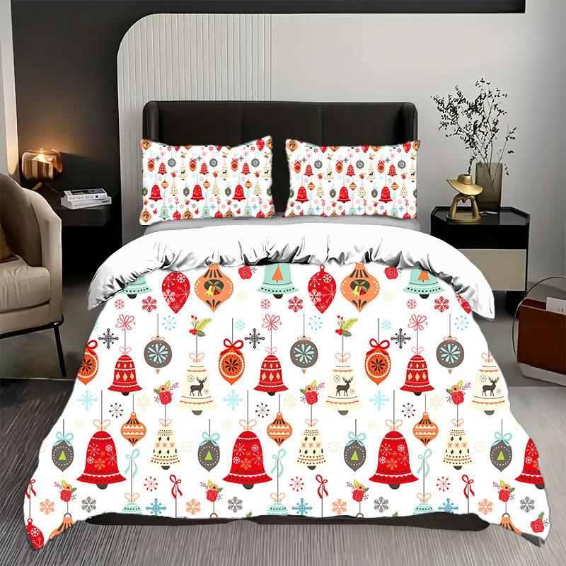 

Three-Piece Quilt Cover Christmas Series 3D Digital Printing Bedding Japan 135 * 200Cm 50 * 80cm * 1 two-piece set