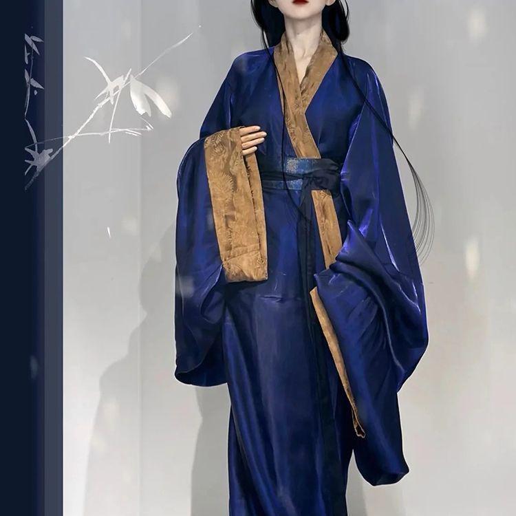 Zhi Jin Zeit der Streitenden Reiche Hanfu: Super Feenhafte Reproduktion mit geradem Saum - Absolut wunderschöner Umhang im chinesischen Stil