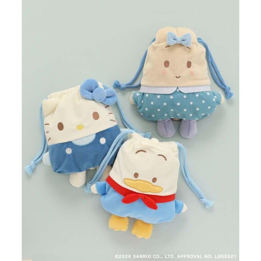 Sanrio goods Kitty Peckle Marron Cream drawstring bag plush pouch small item holder ladies cute stylish gift Bleu Bleuet Characters mascot