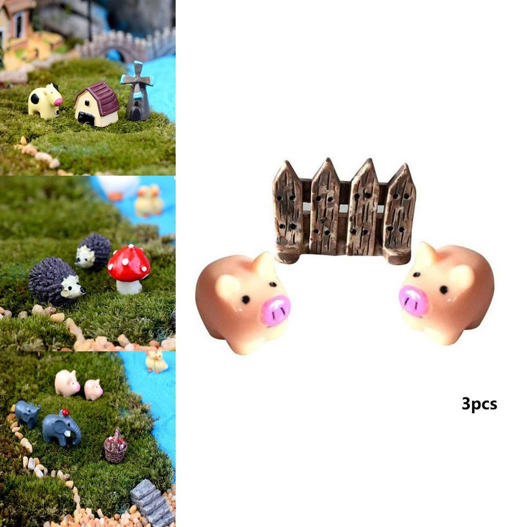 Endearing Mini Animals Resin Figurines Perfect For Crafting Micro Landscapes