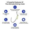 10-Piece Luminous Live Shrimp Fishing Hooks Set