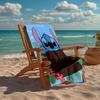 Custom Name Ultra-Soft Beach Towel with Stitch Theme,Ideal for Pool - Camping, Diving - Perfect Travel Essential, Vibrant Beach Towel.