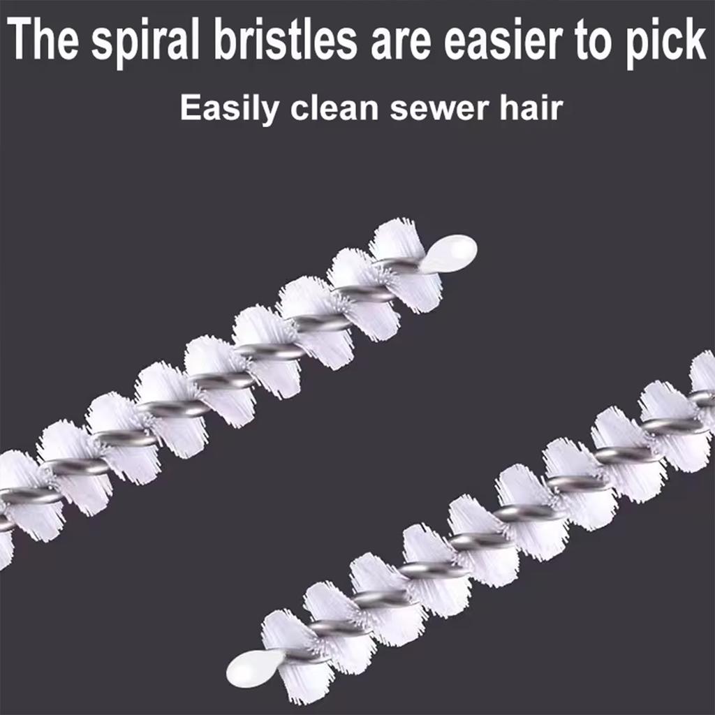 1/2 Sewer Sink Cleaning Brush Household Kitchen Bathroom Flexible Hair Cleaner Used for Collecting Cleaning Hair In Household Se