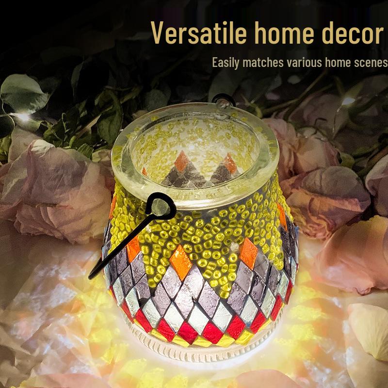 Handmade DIY Mosaic Lantern Kit: Early Education, Parent-Child Activity, Creative Team Building, Gift Toy, Flower Lantern Craft