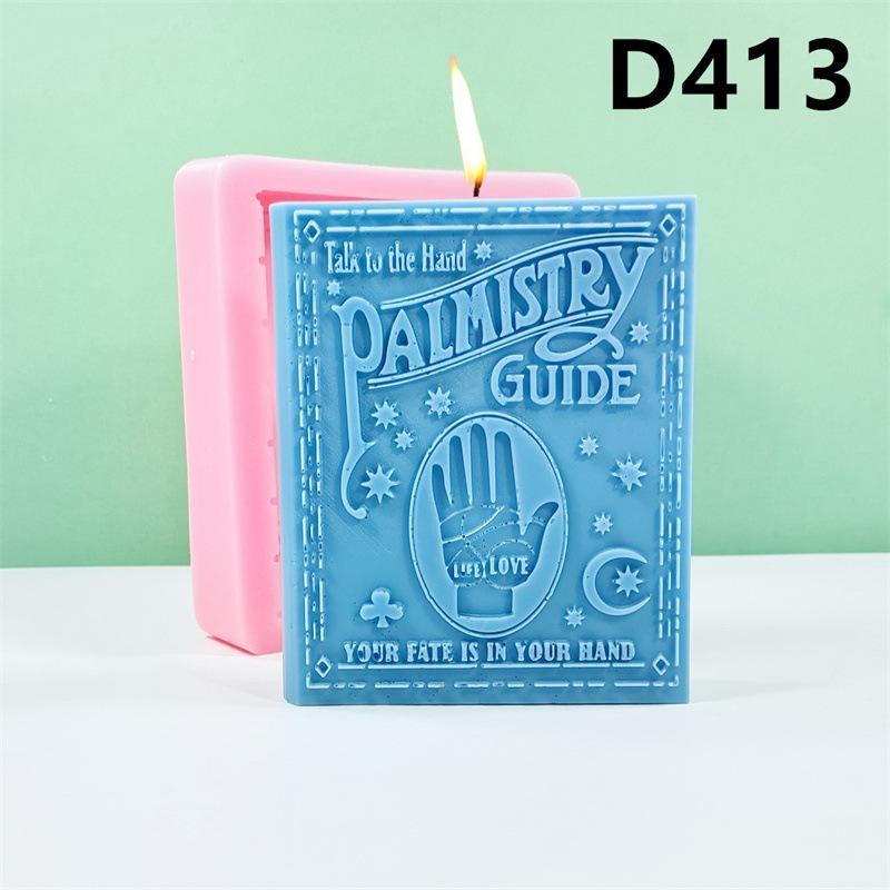 Large DIY 2D/3D  scripture candle silicone mold palm book cake chocolate silicone mold soap mold resin concrete gypsum molds