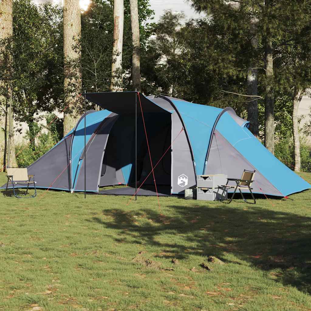 Dome Family Tent for 6 Persons Blue Waterproof