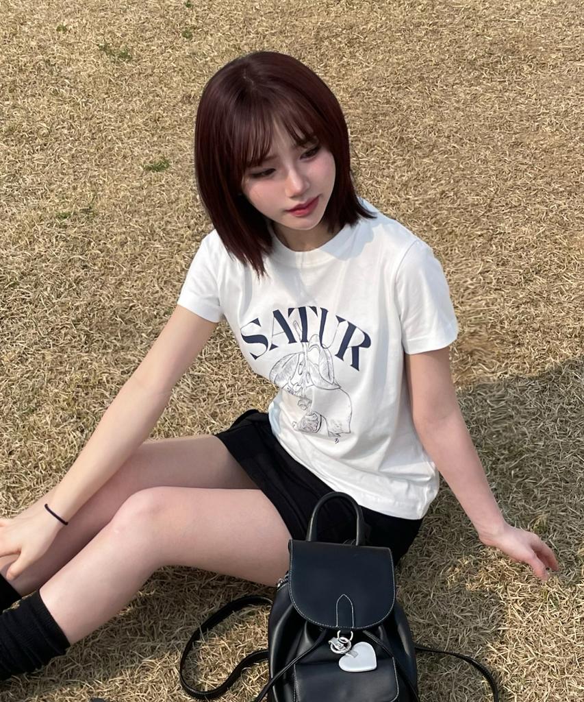 Seteo Capri Citron Drawing Summer Graphic Short Sleeve T-Shirt Resort Ivory