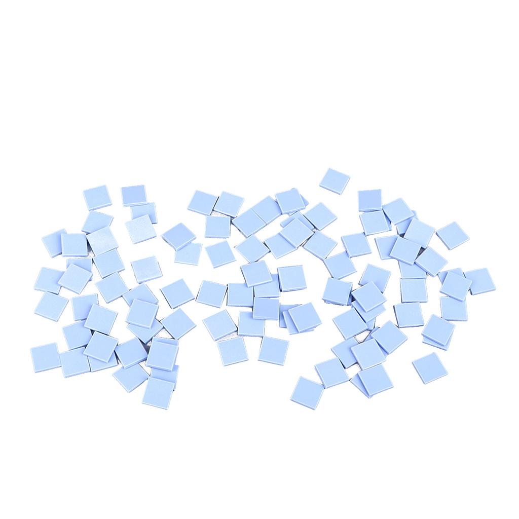 100Pcs Thermal Conductive Pad Silicone Thermal Sheet for IC Chipset LED IC SMD DIP Blue