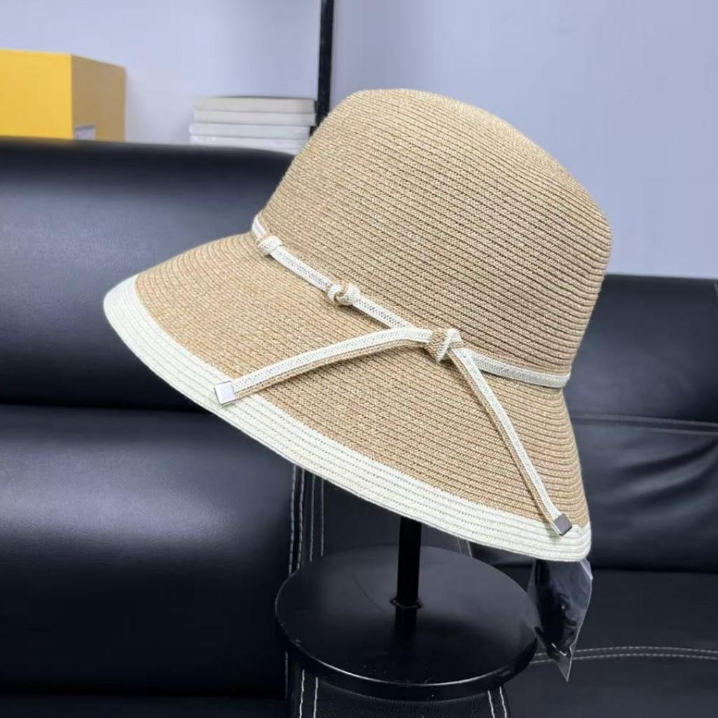 Hepburn Wind Summer Travel Straw Hat Fisherman Hat Children Sunshade Sun Hat Seaside Beach Basin Hat Shows Small Face