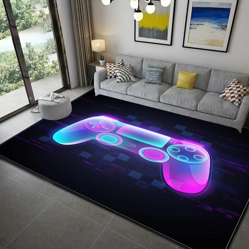 3D Print Gamer Carpet Controller Pattern Living Room Non-Slip Home Entrance Carpet Door Mats Bedroom Bathroom Kitchen Floor Rug