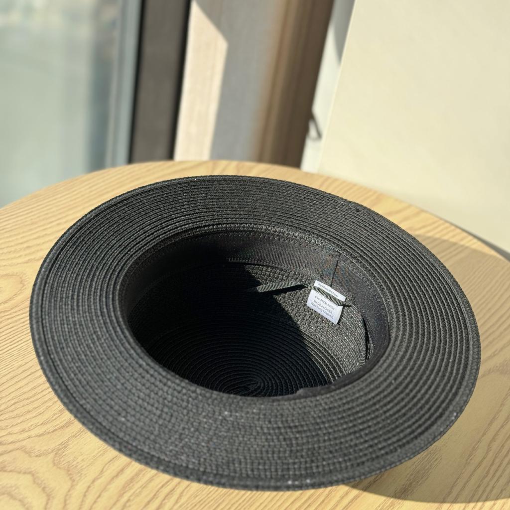 New French Seaside Straw Hat Women's Summer Flat-top Sun Hat Sun Protection Beach Hat UV Protection Top Hat