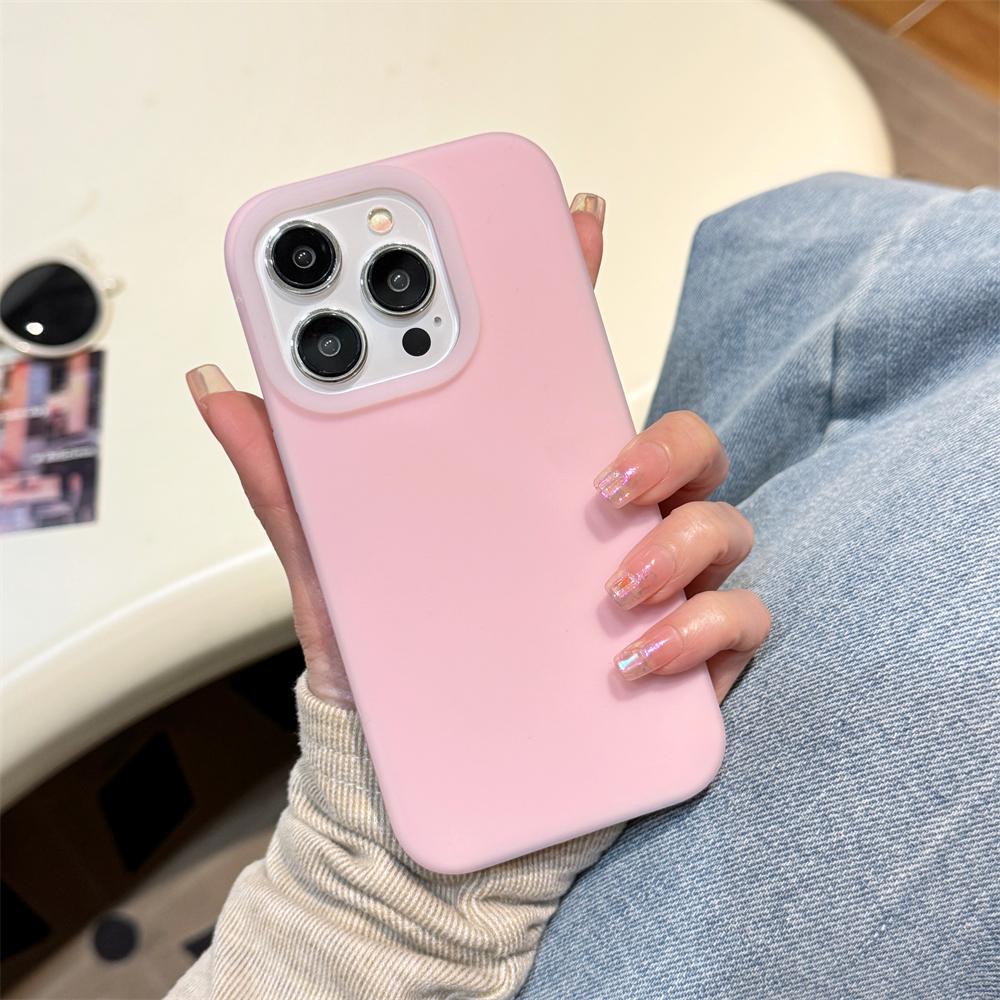Luxury Candy Colored Liquid Silicone Phone Case For iPhone 16 15 14 13 12 Pro Max Puls 11 Soft Shockproof Bumper Matte Cover