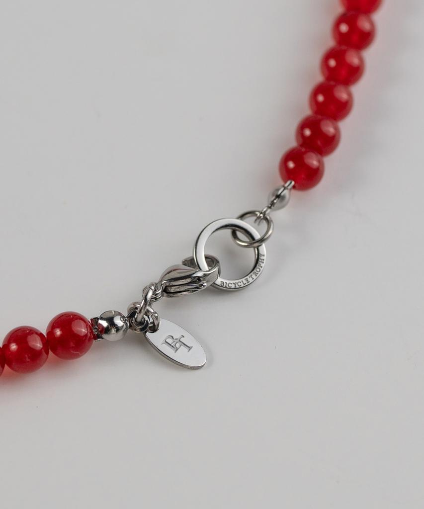 Bicycletrophy Bt Gemstone Necklace 15 (6Mm Bingsaok Red / Fix Type)