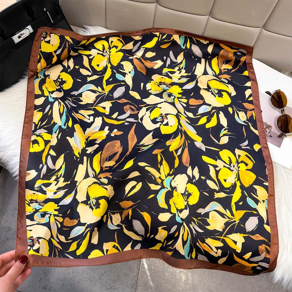 New retro small square scarf silk scarf women's headscarf spring and summer matching shirt professional decoration neck protection scarf small scarf
