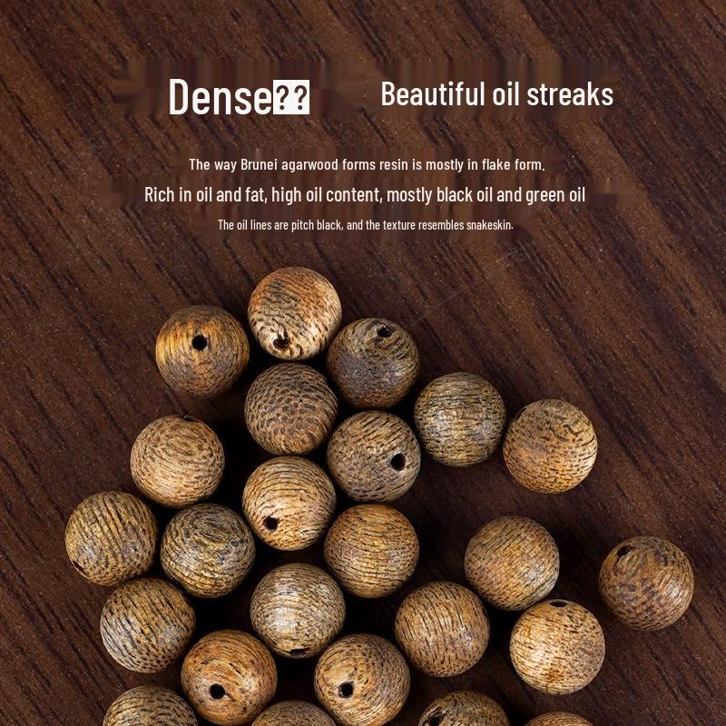 Brunei Agarwood 8mm Bead Bracelet - DIY Wood Beads Accessories
