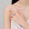 Europese & Amerikaanse Kleine Margriet Roterende Zirkonia Ring - Cool, Veelzijdig, Volledig Diamant Ontwerp voor Vrouwen