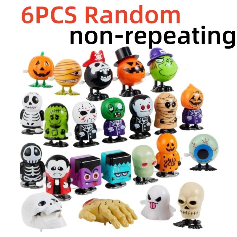 

Halloween Christmas Clockwork Wind Up Plaything Jumping Teeth Ghost Pumpkin Skull Santa Claus Novelty Playful Party Favors Present Decoration
