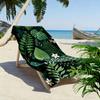 Tropical Leaves and White Flowers Design Beach towel quick-drying for travel outdoor sports jogging beach and swimming