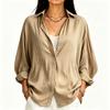 Women's Casual Button-Up Long Sleeve Shirt Blouse for Everyday Wear and Outings