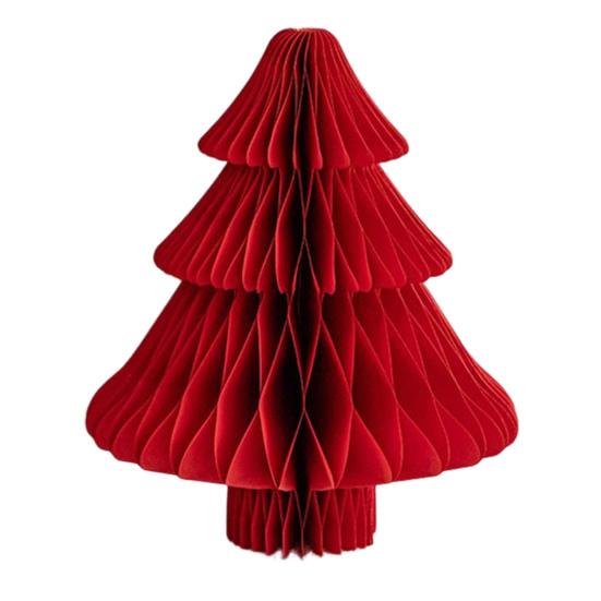Honeycomb Paper Christmas Tree 3D Foldable Accordion Xmas Tree Winter Tabletop