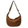 New canvas tote bag large capacity bag trendy simple dumpling bag fashionable shoulder messenger bag