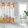 1PC Autumn Harvest Pumpkin, Thanksgiving Shower Curtain, Waterproof, Washable, with 12 Hooks, Bathroom Shower, Bathtub, Home Use
