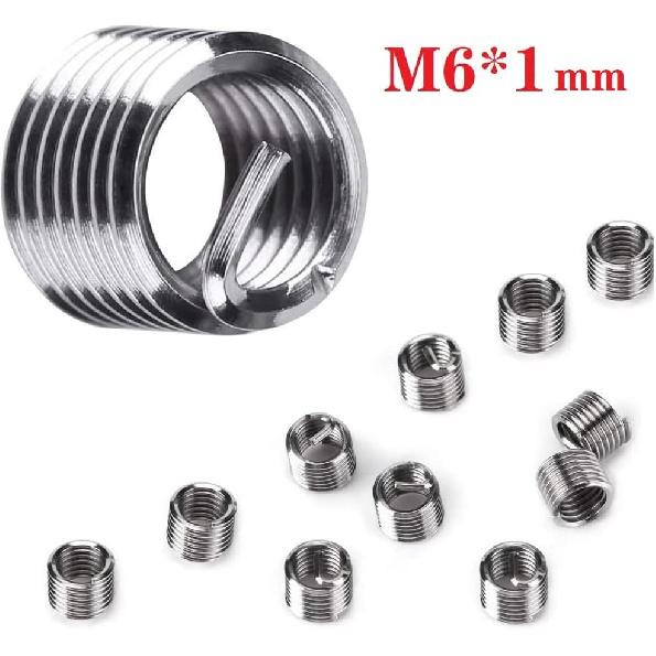 Fixinus 30 Piece M6 X 1.0Mm Thread Repair Ert Kit, Stainless Steel Thread Repair Kit Helicoil Coil Compatible Hand Tool Set For Auto Repair