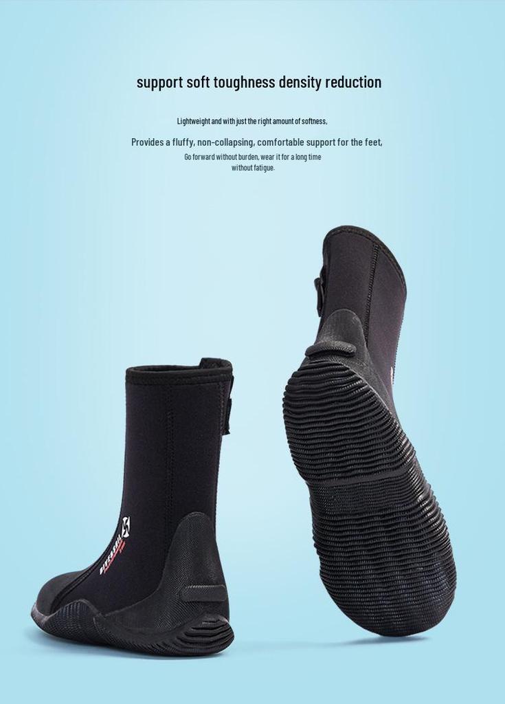 5 mm dicke, rutschfeste High-Top-Watschuhe für den Außenbereich für Strand, Schnorcheln, Surfen und Tauchen