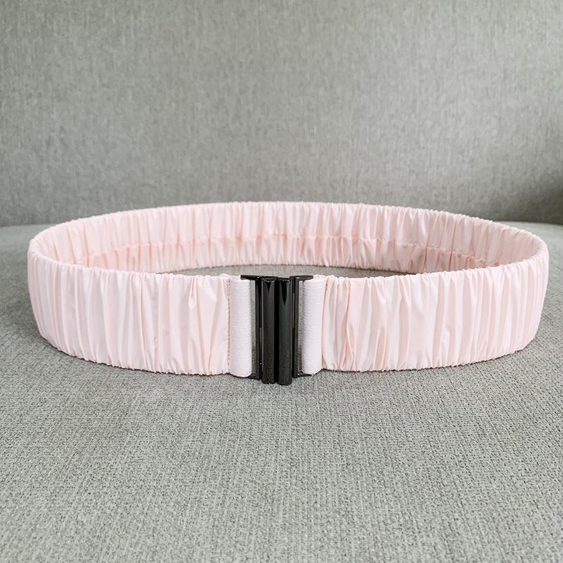 Down Fabric Smooth Elastic Belt, Pleated Elastic Waist Seal, Women's Wide Hundred with Down Waist