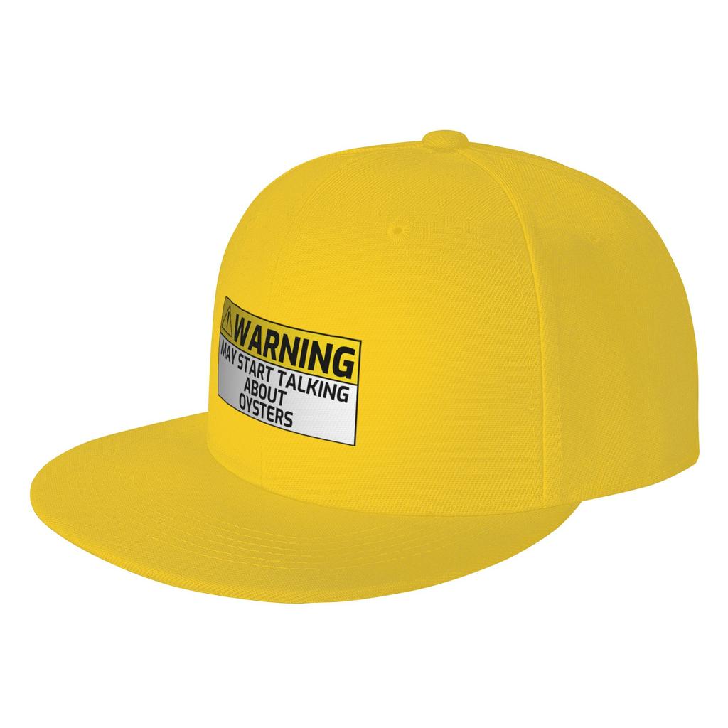 Fashion Warning May Spontaneously Start Talking About Oysters Flat Brim Sun Hat Easy To Clean Baseball Caps