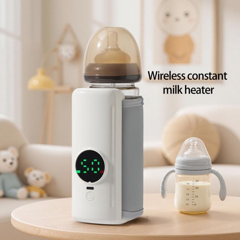 Compact USB Powered 2000mAh Baby Bottle Warmer with Intelligent Temperature Control Energy Efficient for Travel Use
