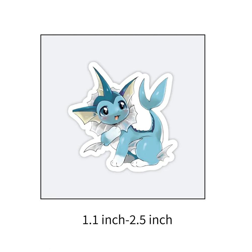 10/30/60pcs Kawaii Cartoon  Eevee Stickers Anime Graffiti Decals Laptop Guitar Suitcase Phone Cute Decoration Sticker Toy